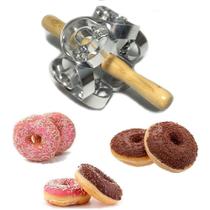 Cortador Donuts Molde Rosquinhas Bolo Biscoitos Criador Cookies Rolo Giratorio Manual Profissional 6 Cortador Donuts Molde Rosquinhas Bolo Biscoitos Criador Cookies Rolo Giratorio Manual Profissional 6