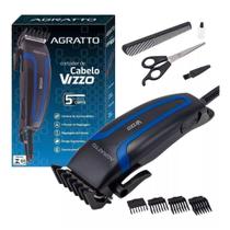 Cortador e Aparador de Cabelos Vizzo Preto 127v - Agratto Cortador e Aparador de Cabelos Vizzo Preto 127v - Agratto
