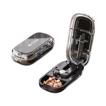 Cortador E Divisor De Comprimidos Grande E Pequeno Com Compartimento De Armazenamento Para Viagem,