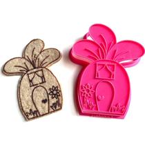Cortador e Marcador Casinha Coelho - Modelo 2 - 12cm - Biodegradável Cortador e Marcador Casinha Coelho - Modelo 2 - 12cm - Biodegradável