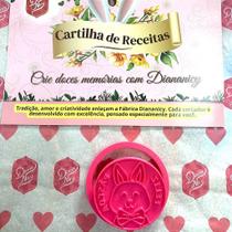 Cortador e Marcador de Bolacha Coelho Feliz Páscoa com Cartilha de Receitas - D260019