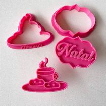 Cortador e Marcador Duplo para Cookies - Feliz Natal - D250131