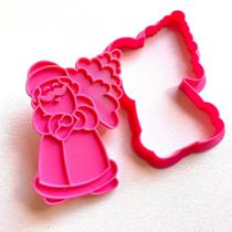 Cortador e Marcador Papai Noel com Árvore - D240054 - Ideal para Massas e Pastas