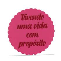 Cortador e Marcador Vivendo uma Vida com Propósito - 7cm - D260225 Cortador e Marcador Vivendo uma Vida com Propósito - 7cm - D260225