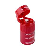 Cortador E Triturador De Comprimidos 2 Em 1 Em Aço Inoxidável Com Copo Removível Para Vitaminas E