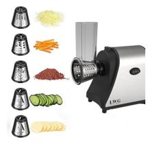 Cortador Elétrico 5 Em 1 Prático Aço Inox Legumes Fruta Cozinha Vegetais Legumes