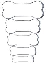 Cortador Em Aço Para Confeitaria Osso 5 Peças Prime Chef