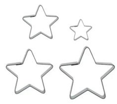 Cortador Estrela Com 4 Peças Para Biscoitos E Massas