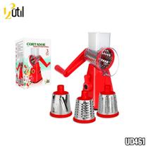 Cortador Fatiador 3 Laminas Ralador Legumes Queijo Verduras - 123 UTIL