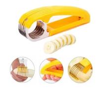 Cortador fatiador de banana legumes frutas alimento pratico em aco inox Cortador fatiador de banana legumes frutas alimento pratico em aco inox