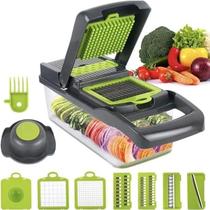 Cortador Fatiador de Legumes para Alimentos Verduras Frutas Cebola Alho Triturador Multifuncional com Lâminas de Aço Inox Profissional Cozinha Premium Cortador Fatiador de Legumes para Alimentos Verduras Frutas Cebola Alho Triturador Multifuncional com Lâminas de Aço Inox Profissional Cozinha Premium