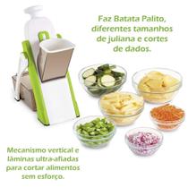 Cortador Fatiador de Legumes Verduras Frutas Mandoline Verde