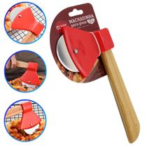 Cortador Fatiador De Pizza Profissional Aço Inox Machadinha