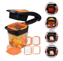 Cortador Fatiador Multi 5X1 com Recipiente Legumes, Frutas, Ovos