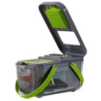 Cortador Fatiador Picador Ralador Multifuncional 16 Peças Manual com Lâminas Cozinha Legumes Verduras Frutas