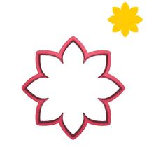Cortador Flor Girassol 8 Pétalas Pontudas Cookie Cortador Flor Girassol 8 Pétalas Pontudas Cookie