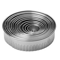 Cortador Frisado - Aço inox - 12x12x5,5 Cm - 12 unidades - Cromus Linha Profissional Allonsy - Rizzo