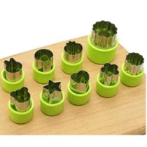 Cortador Frutas Massas Vegetais 9 Peças Formatos Divertido