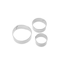 Cortador Inox 3 tamanhos Petit Four molde forma - Redondo