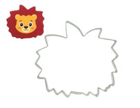 Cortador Inox Mini Juba de Leão Decoração Safari Rei Selva Zoológico Confeitaria