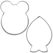 Cortador Kit Face Menina e Urso 1G Ref. 294 RR Cortadores Rizzo Confeitaria