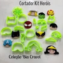 Cortador Kit Heróis 16 peças - coleção Bia Cravol