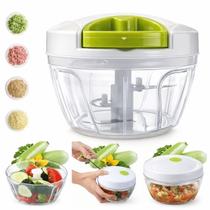 Cortador Manual de Alimentos 3 Lâminas Inox Multiuso Fácil Uso Presente