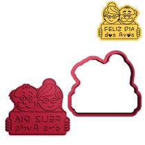 Cortador Marcador Biscoito Placa Feliz dia dos Avós Cortador Marcador Biscoito Placa Feliz dia dos Avós