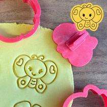 Cortador Marcador Borboleta Jardim Baby Asa Coração