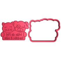 Cortador Marcador Dia das Mães Dog Cat G Mãe de Pet