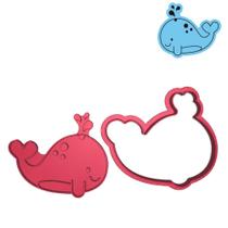 Cortador Marcador Fundo do Mar Cookie Baleia Fofura Cortador Marcador Fundo do Mar Cookie Baleia Fofura