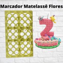 Cortador Marcador Matelassê Flores Vela Biscuit Confeitaria