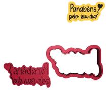 Cortador Marcador Parabéns Balão Coração Festa