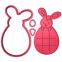 Cortador Marcador Páscoa Jogo da Velha Coelho no Ovo