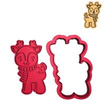 Cortador Marcador Rena Babe Cachecol Trenó Natal