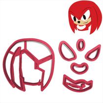 Cortador Modular Game Ouriço Sonic Cabeça Knuckles Cortador Modular Game Ouriço Sonic Cabeça Knuckles