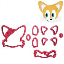 Cortador Modular Game Ouriço Sonic Cabeça Raposa Tails Cortador Modular Game Ouriço Sonic Cabeça Raposa Tails