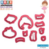 Cortador Modular Pasta Infantil Ballet Baby Bailarina Cute