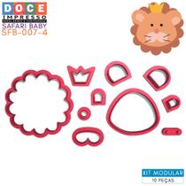 Cortador Modular Pasta Infantil Safari Baby Leão Cute Original Cortador Modular Pasta Infantil Safari Baby Leão Cute Original