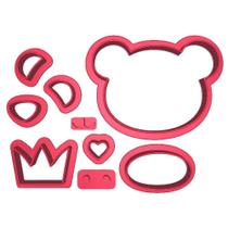 Cortador Modular Pasta Urso Ted Príncipe Rei Fofo Cortador Modular Pasta Urso Ted Príncipe Rei Fofo