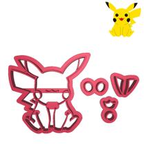 Cortador Modular Pikachu Sentado Sorrindo Pokemon Cortador Modular Pikachu Sentado Sorrindo Pokemon