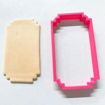 Cortador Moldura Retangular Chique - D260130 - 6x11cm - Biodegradável Cortador Moldura Retangular Chique - D260130 - 6x11cm - Biodegradável