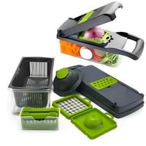 Cortador Multi Fatiador Nicer Alimentos E Frutas Cinza 8 em 1 002 Cortador Multi Fatiador Nicer Alimentos E Frutas Cinza 8 em 1 002