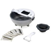 Cortador Multifuncional Legumes Verduras e Frutas 9 em1 bacia escorredor ralador cesta fatiador