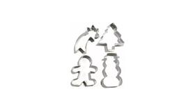 Cortador Natal 3 (árvore, Estrela, Boneco Neve, Gengibre)