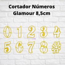 Cortador Numeros Glamour 8,5cm Vela Biscuit Biscoito