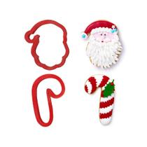 Cortador Papai Noel e Bengala de Açúcar - Decora Cortador Papai Noel e Bengala de Açúcar - Decora