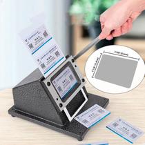 Cortador Para Cartão Crachá Pvc De Mesa Manual Aço Lorben