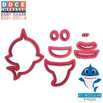 Cortador Pasta Americana Festa Baby Shark Modular em Pé Tubarão