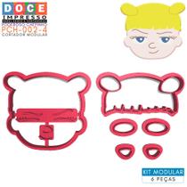 Cortador Pasta Americana Festa Infantil Poderoso Chefinho Menina Cabeça Completa - Doce Impresso Cortador Pasta Americana Festa Infantil Poderoso Chefinho Menina Cabeça Completa - Doce Impresso